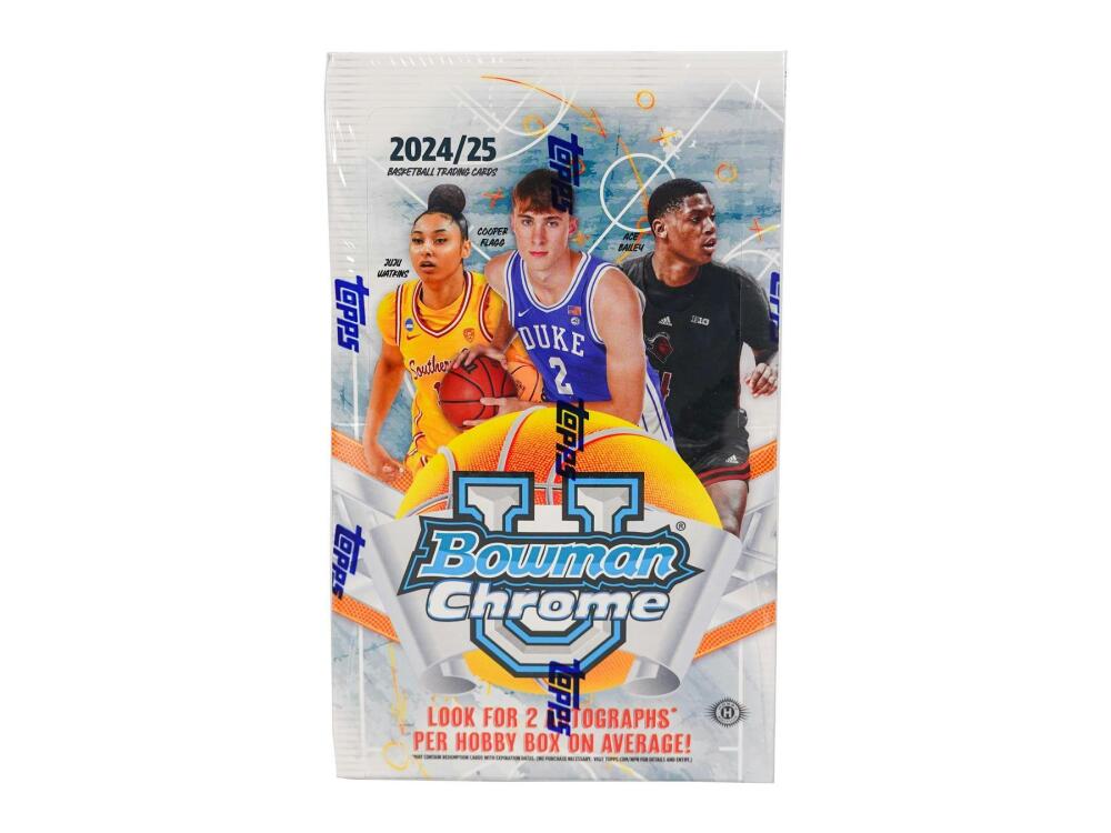 2024-25 Bowman University Chrome Basketball Hobby Box Image 1