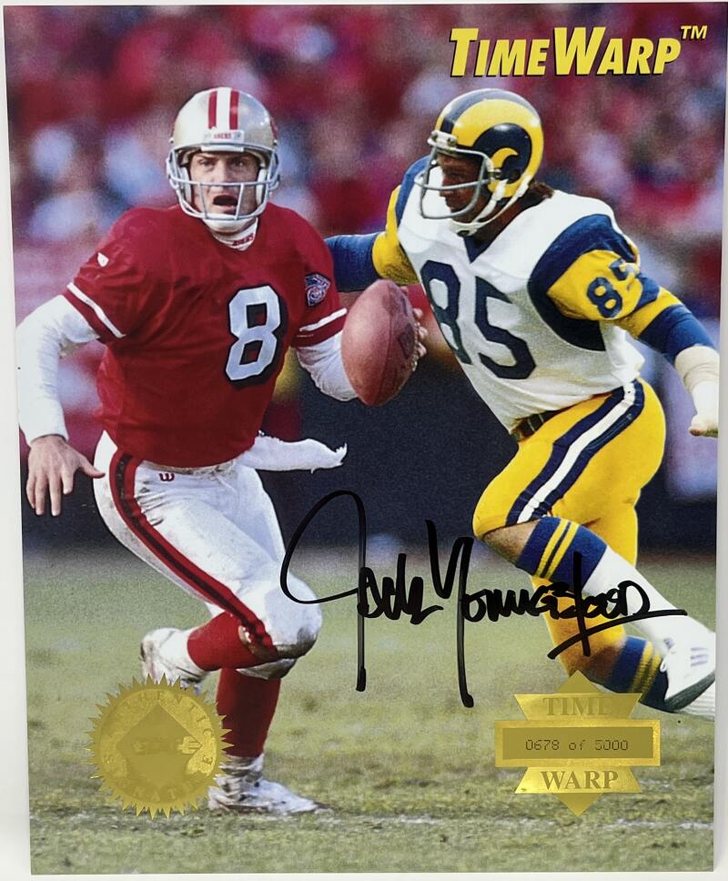 1995 Time Warp Autograph Signed Jack Youngblood 8x10 Photo Edge Authentic Signature Image 1