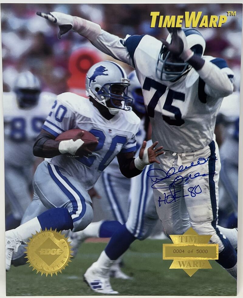 1995 Time Warp Autograph Signed Deacon Jones 8x10 Photo Edge Authentic Signature Image 1