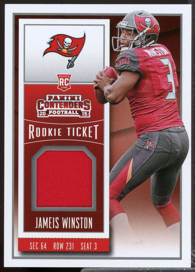 Jameis Winston Card 2015 Panini Contenders Rookie Ticket Jersey Swatches #1  Image 1