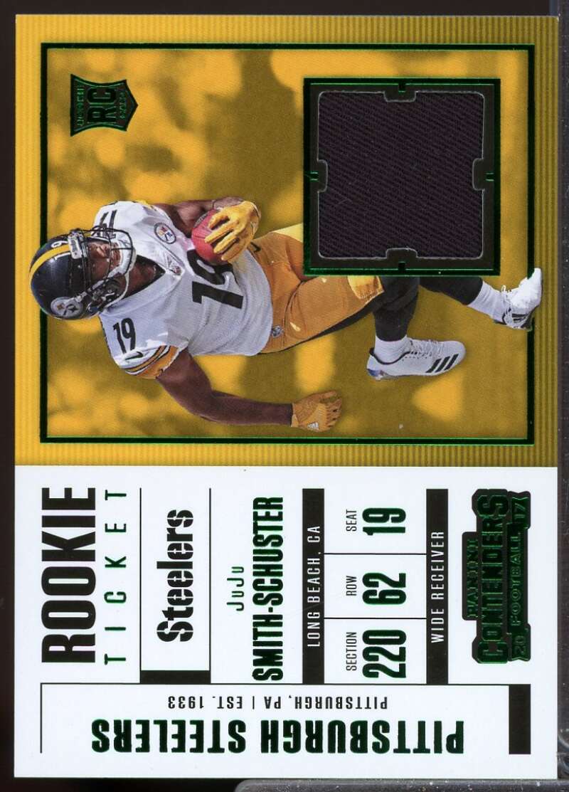 JuJu Smith-Schuster 2017 Panini Contenders Rookie Ticket Jersey Swatches #SW27  Image 1