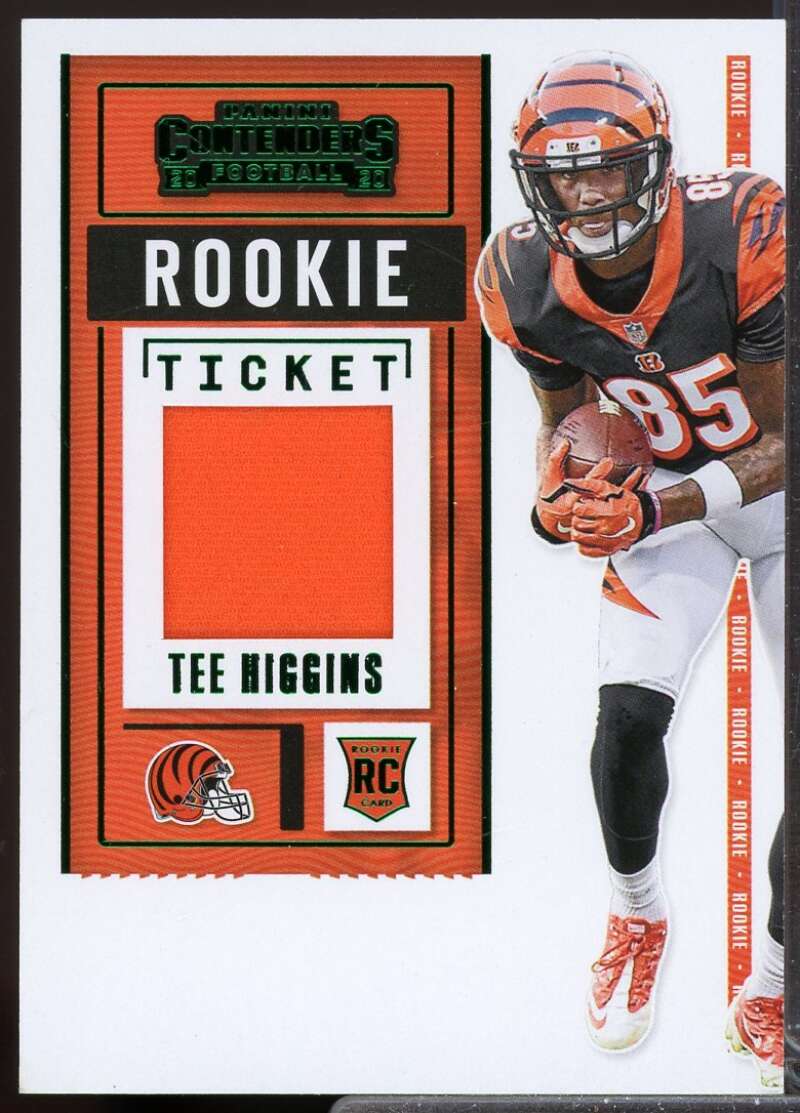 Tee Higgins Card 2020 Panini Contenders Rookie Ticket Jersey Swatches #13  Image 1