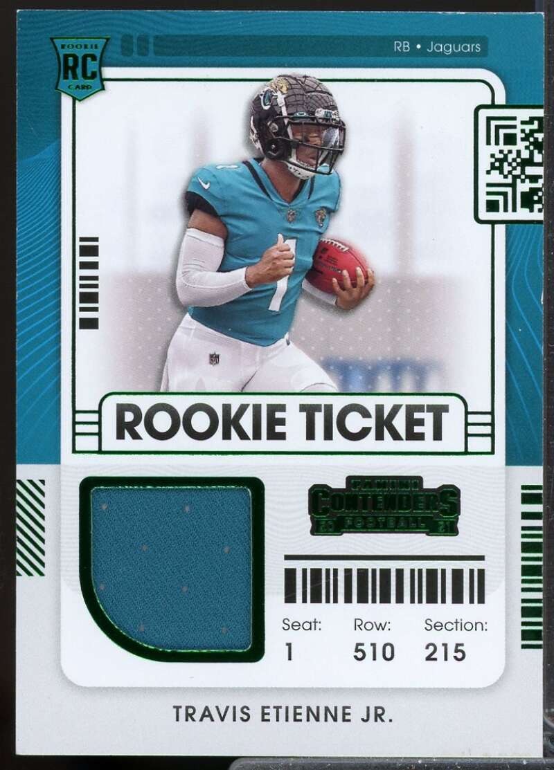 Travis Etienne Jr. 2021 Panini Contenders Rookie Ticket Jersey Swatches #12  Image 1
