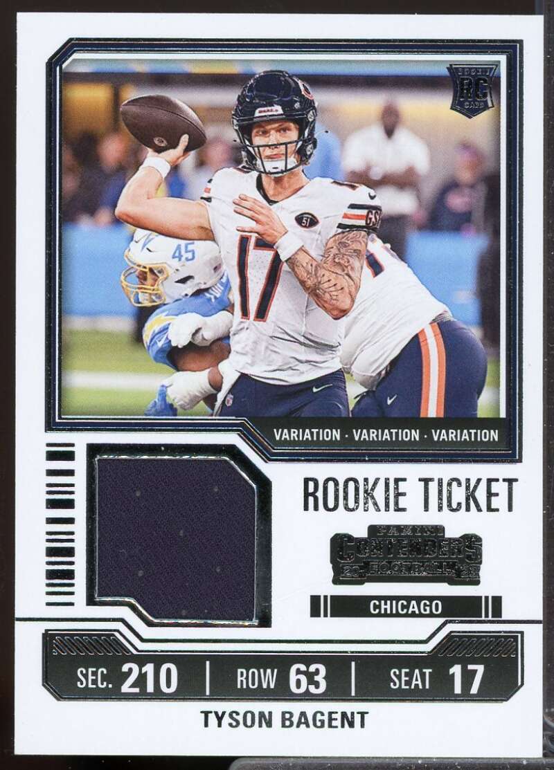 Tyson Bagent Card 2023 Panini Contenders Rookie Ticket Jersey Swatches #34  Image 1