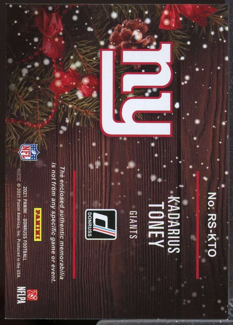 Kadarius Toney Card 2021 Donruss Rookie Holiday Sweater #14  Image 2