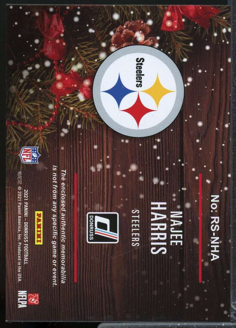 Najee Harris Card 2021 Donruss Rookie Holiday Sweater #9  Image 2