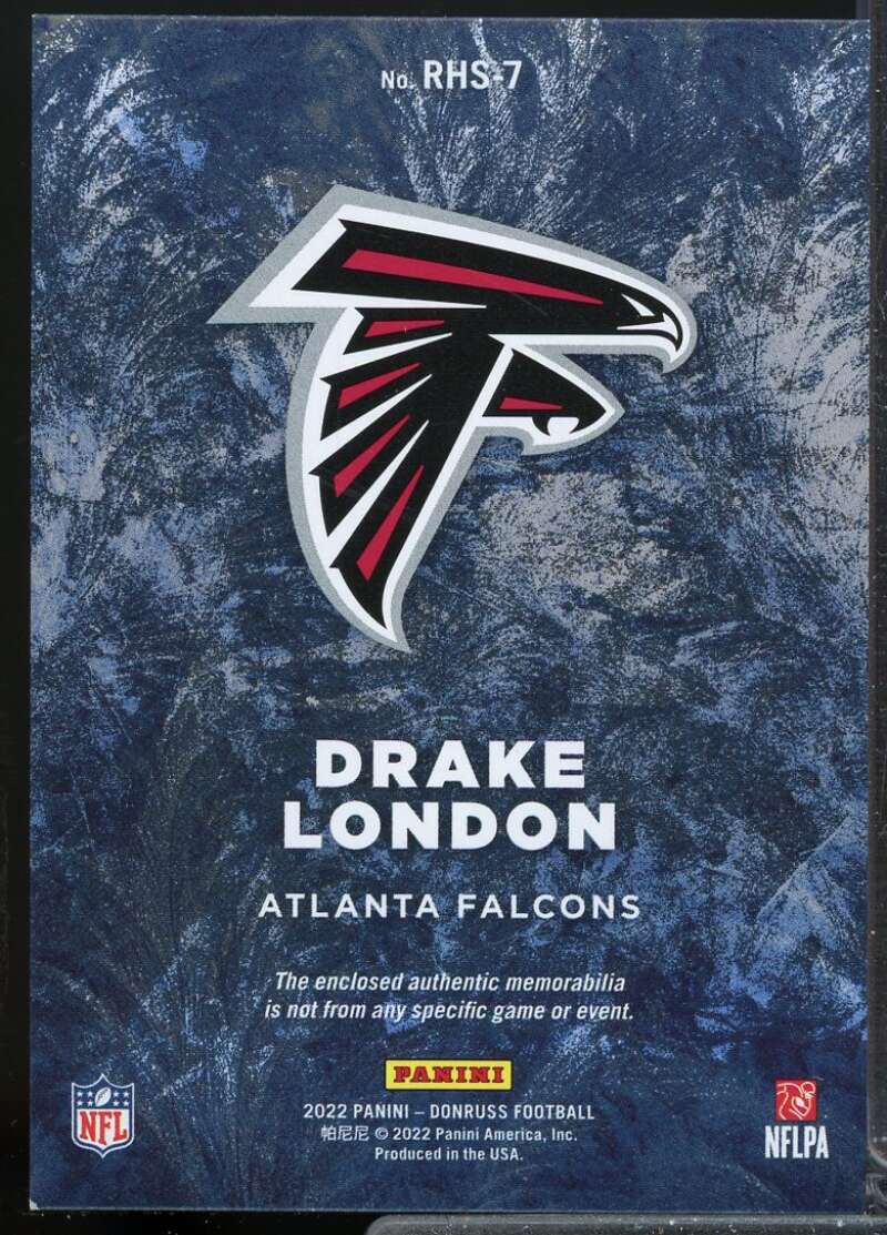 Drake London Card 2022 Donruss Rookie Holiday Sweaters #7  Image 2