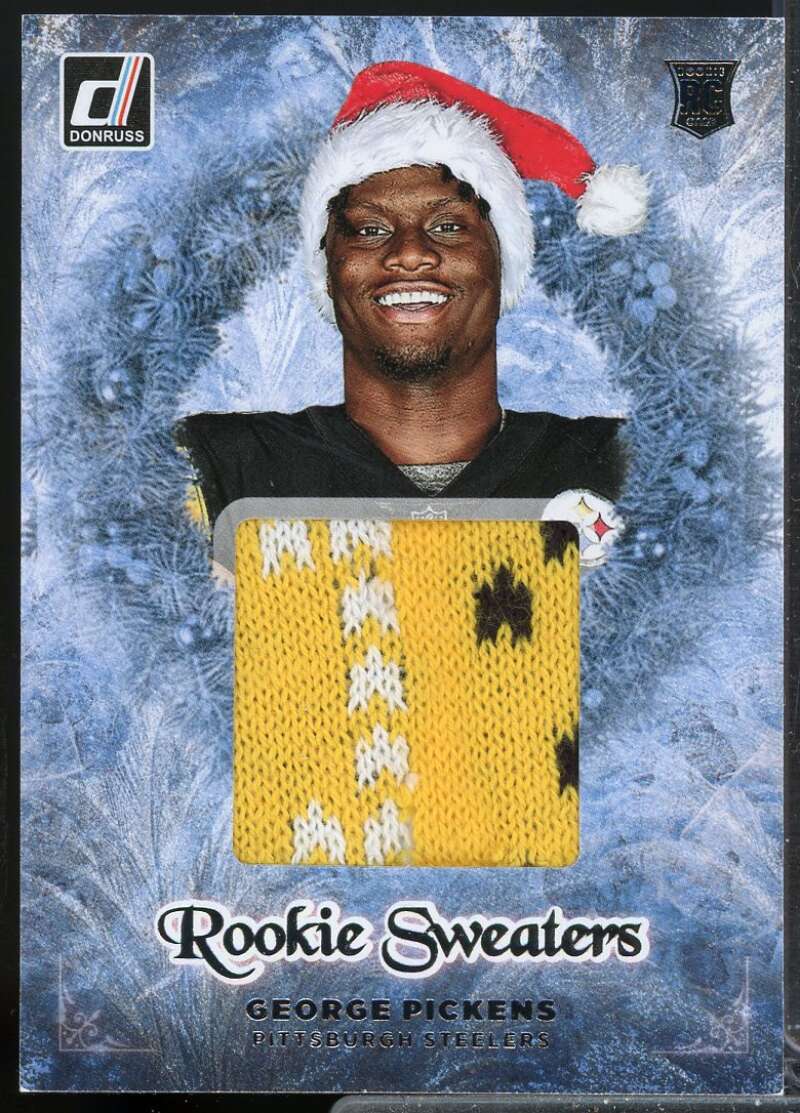 George Pickens Card 2022 Donruss Rookie Holiday Sweaters #23  Image 1