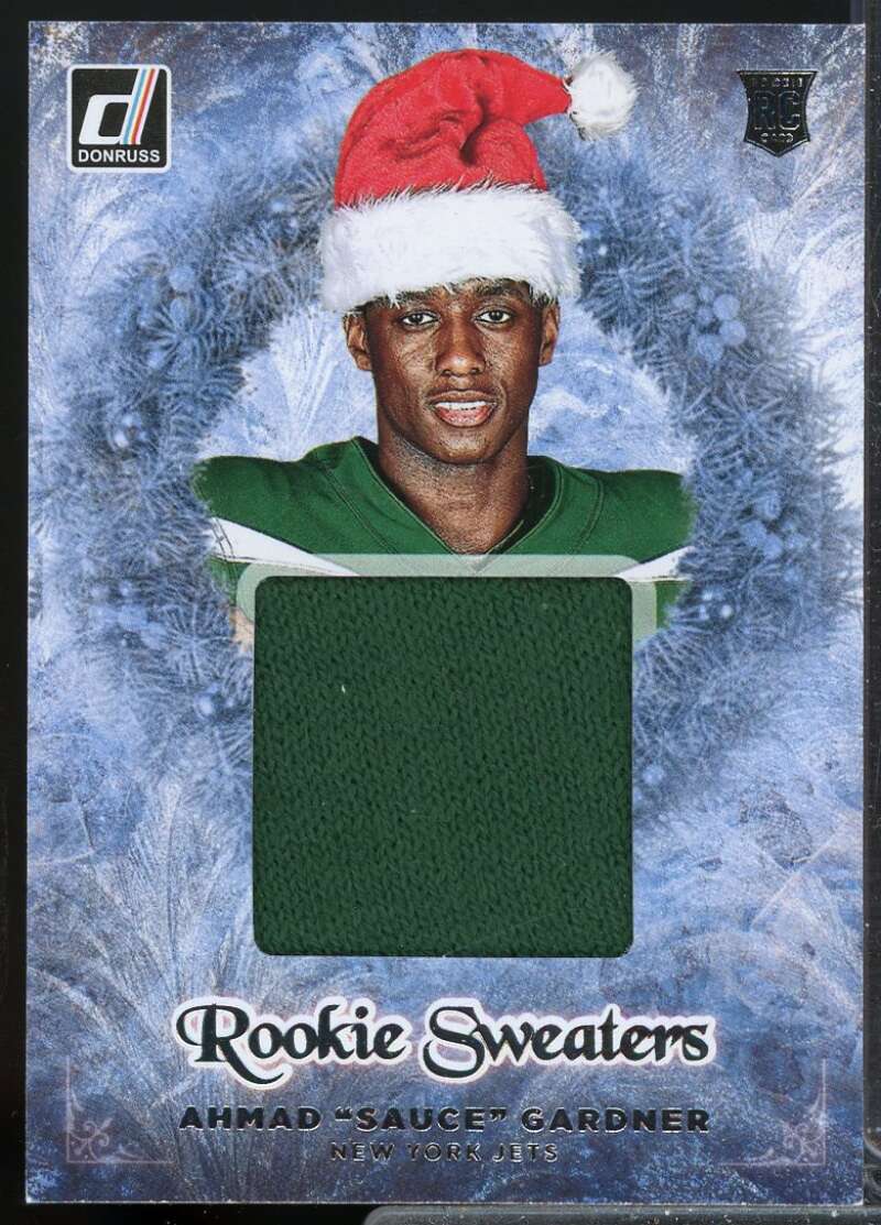 Ahmad Sauce Gardner Card 2022 Donruss Rookie Holiday Sweaters #28  Image 1
