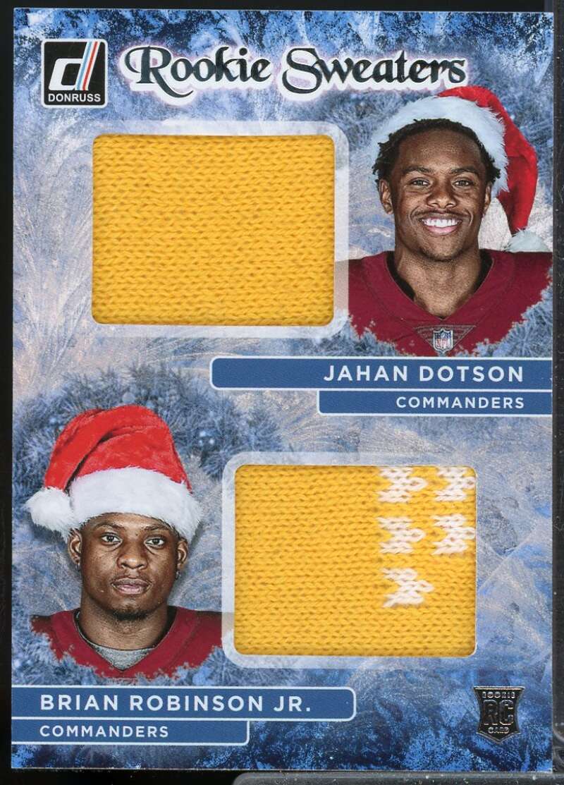 Brian Robinson Jr. Jahan Dotson 2022 Donruss Rookie Holiday Sweater Dual #7  Image 1