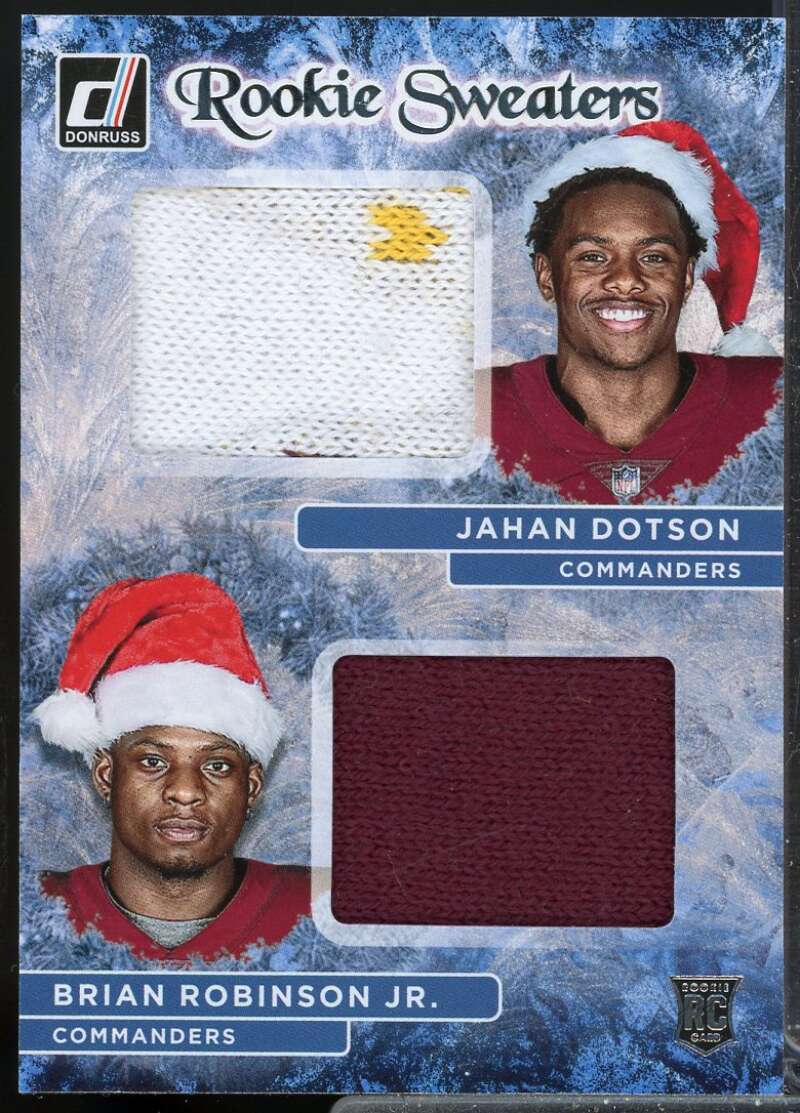 Brian Robinson Jr. Jahan Dotson 2022 Donruss Rookie Holiday Sweater Dual #7  Image 1
