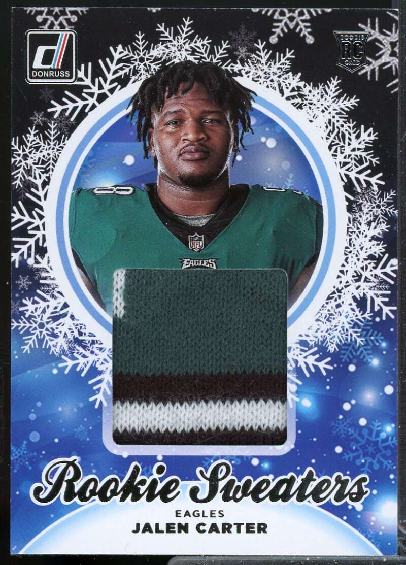 Jalen Carter Card 2023 Donruss Rookie Holiday Sweater #7  Image 1