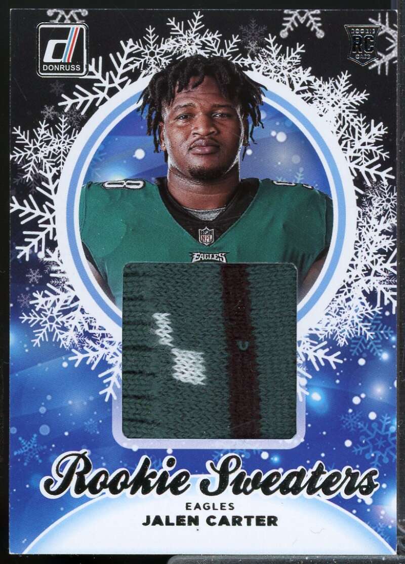 Jalen Carter Card 2023 Donruss Rookie Holiday Sweater #7  Image 1