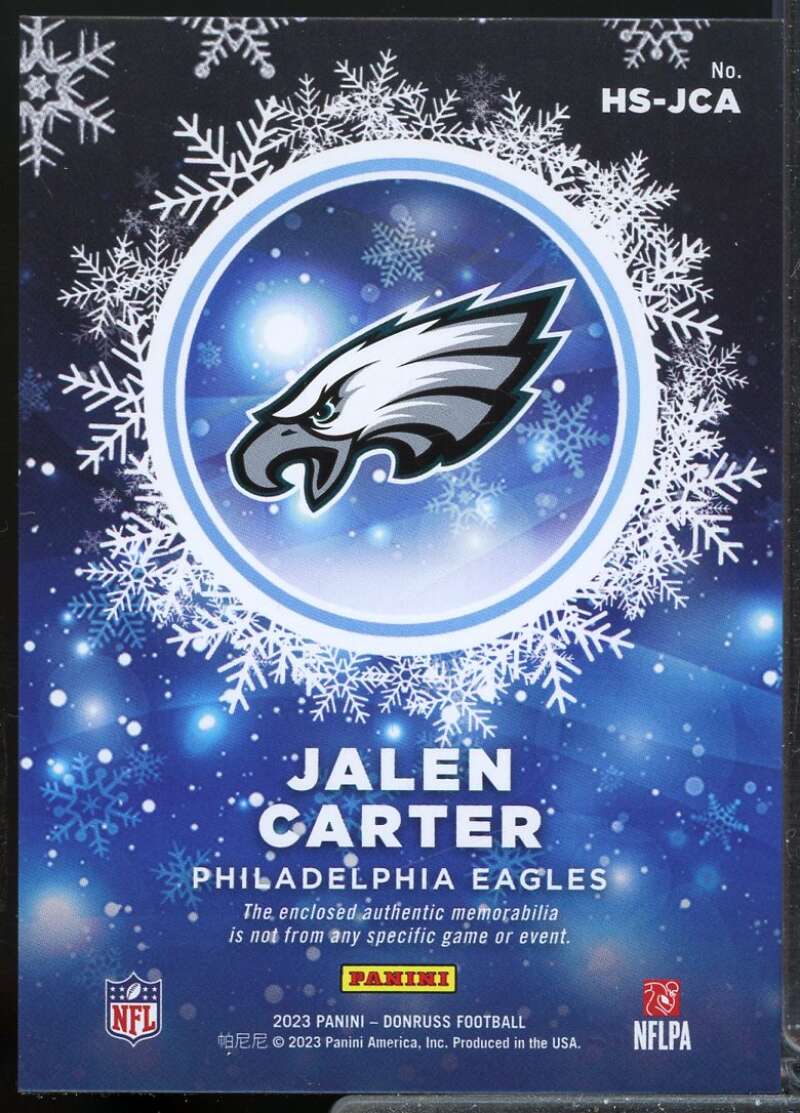 Jalen Carter Card 2023 Donruss Rookie Holiday Sweater #7  Image 2