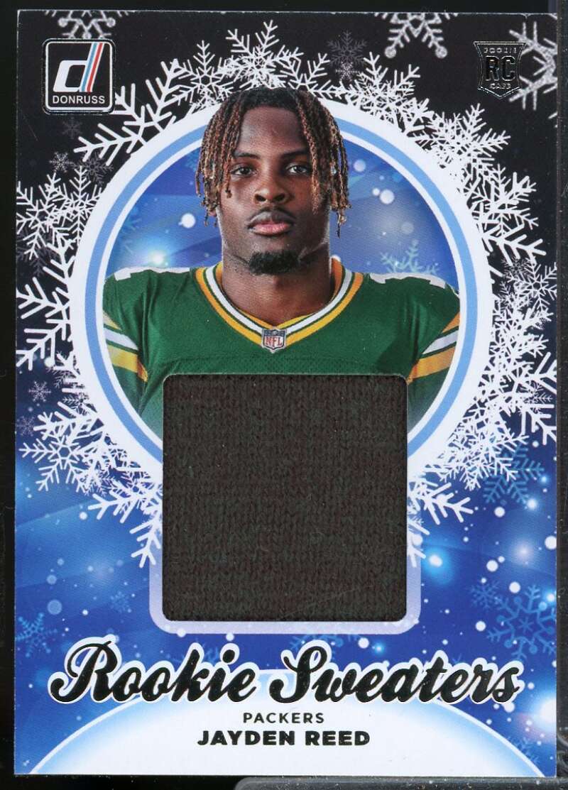 Jayden Reed Card 2023 Donruss Rookie Holiday Sweater #18  Image 1