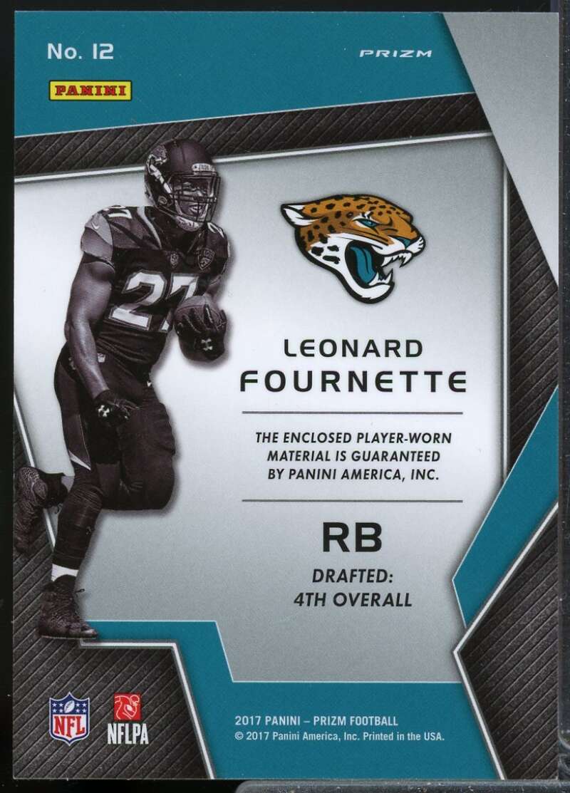 Leonard Fournette Card 2017 Panini Prizm Prizm Premier Rookie Jerseys #12  Image 2