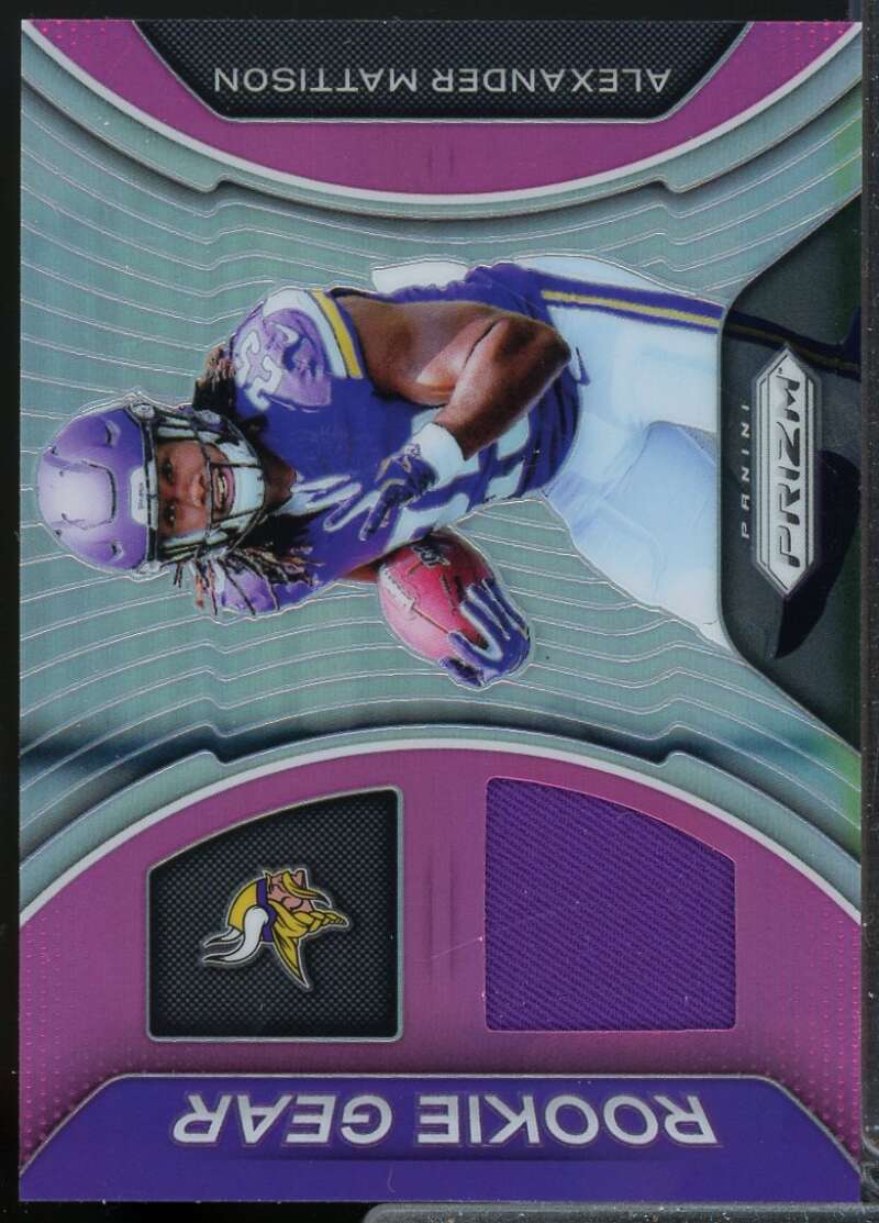 Alexander Mattison Card 2019 Panini Prizm Rookie Gear Jersey Pink #14  Image 1