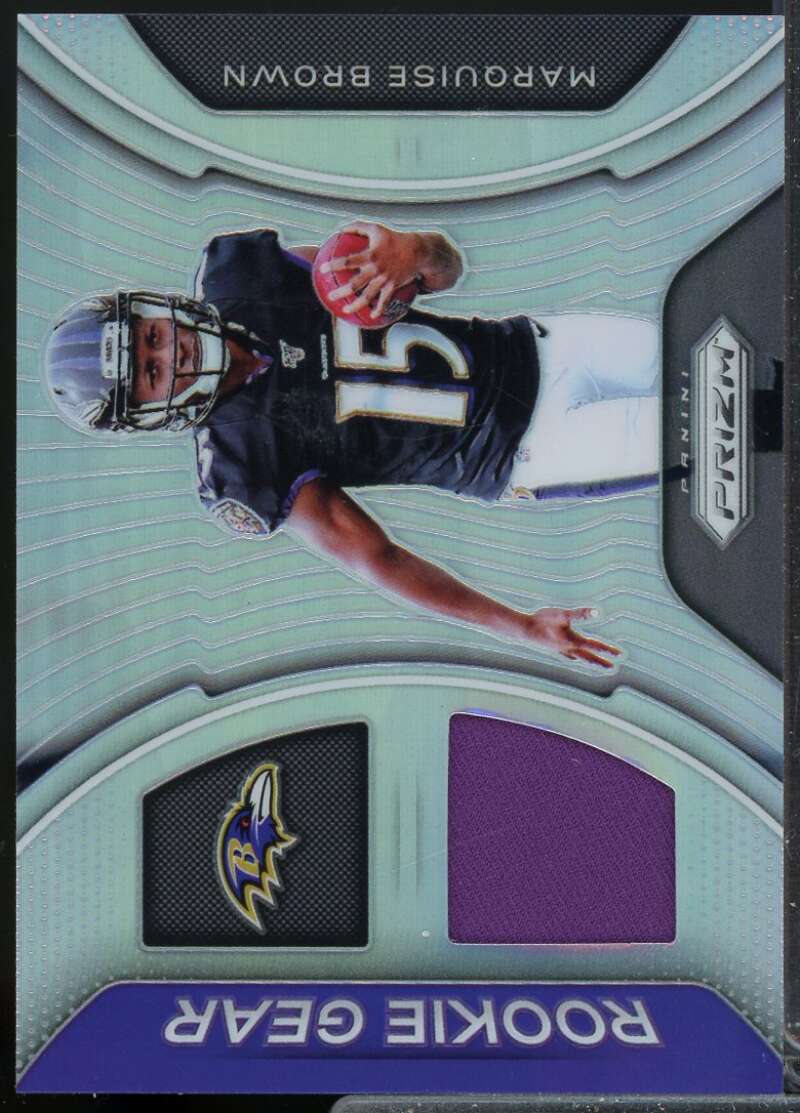 Marquise Brown Card 2019 Panini Prizm Rookie Gear Jersey #17  Image 1