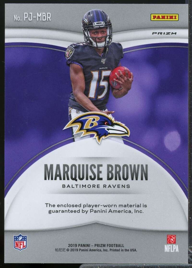 Marquise Brown Card 2019 Panini Prizm Premier Rookie Jerseys #17  Image 2