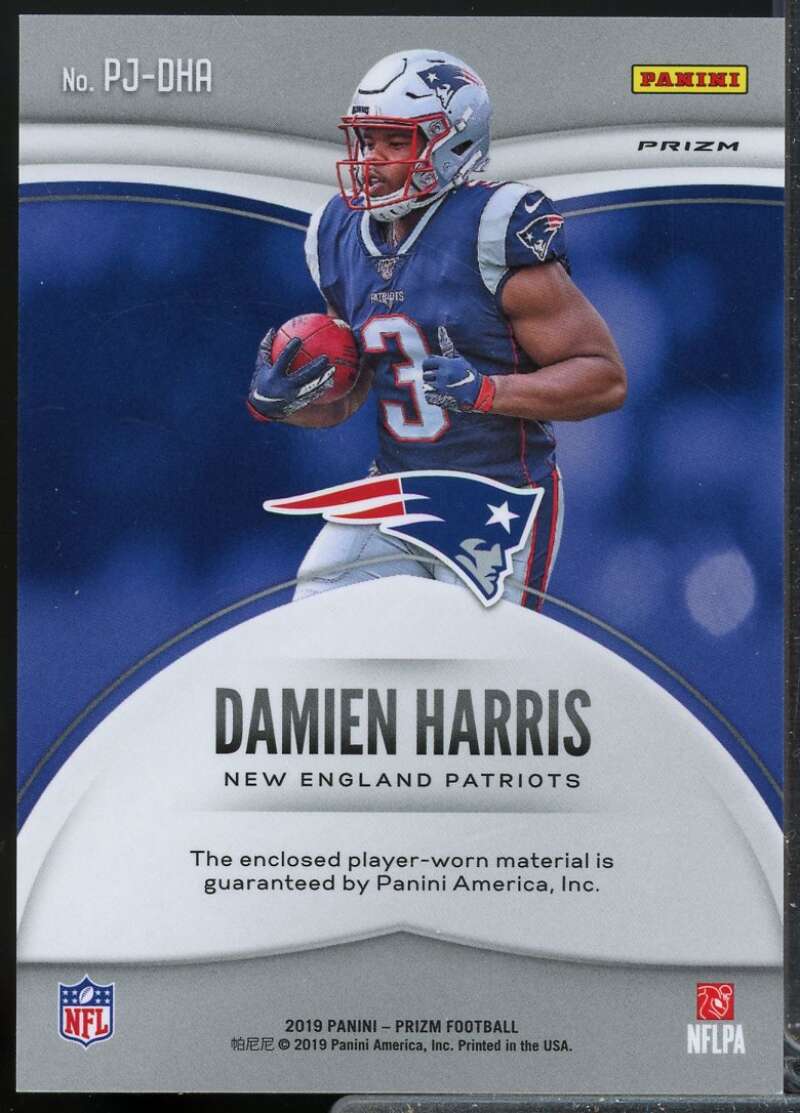 Damien Harris Card 2019 Panini Prizm Premier Rookie Jerseys #11  Image 2