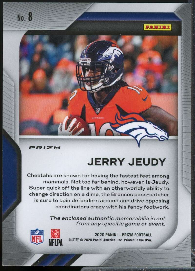 Jerry Jeudy Card 2020 Panini Prizm Premier Rookie Jerseys #8  Image 2