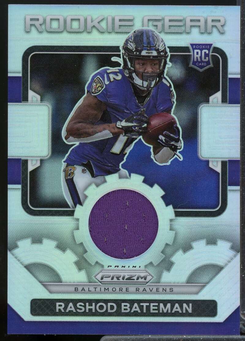 Rashod Bateman Card 2021 Panini Prizm Rookie Gear Jersey #10  Image 1