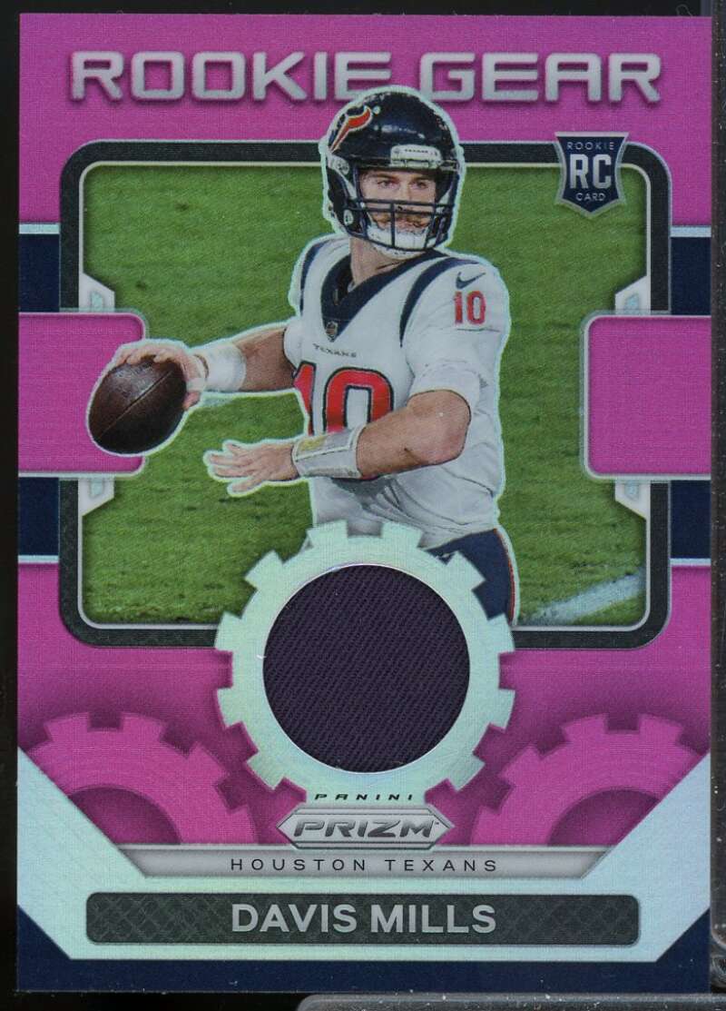 Davis Mills Card 2021 Panini Prizm Rookie Gear Jersey Pink #22  Image 1