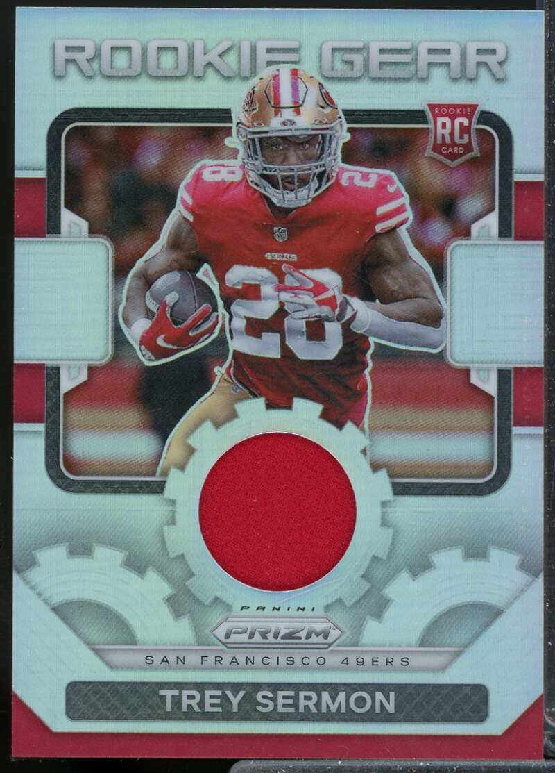 Trey Sermon Card 2021 Panini Prizm Rookie Gear Jersey #24  Image 1