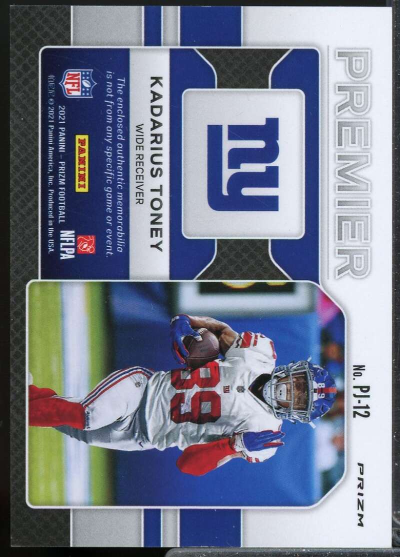 Kadarius Toney Card 2021 Panini Prizm Premier Rookie Jerseys Pink #12  Image 2