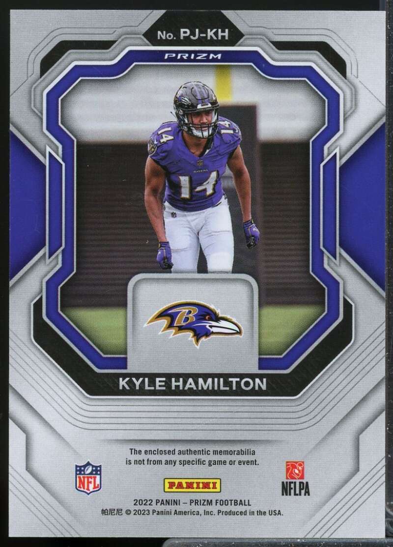 Kyle Hamilton Card 2022 Panini Prizm Premier Rookie Jerseys #18  Image 2