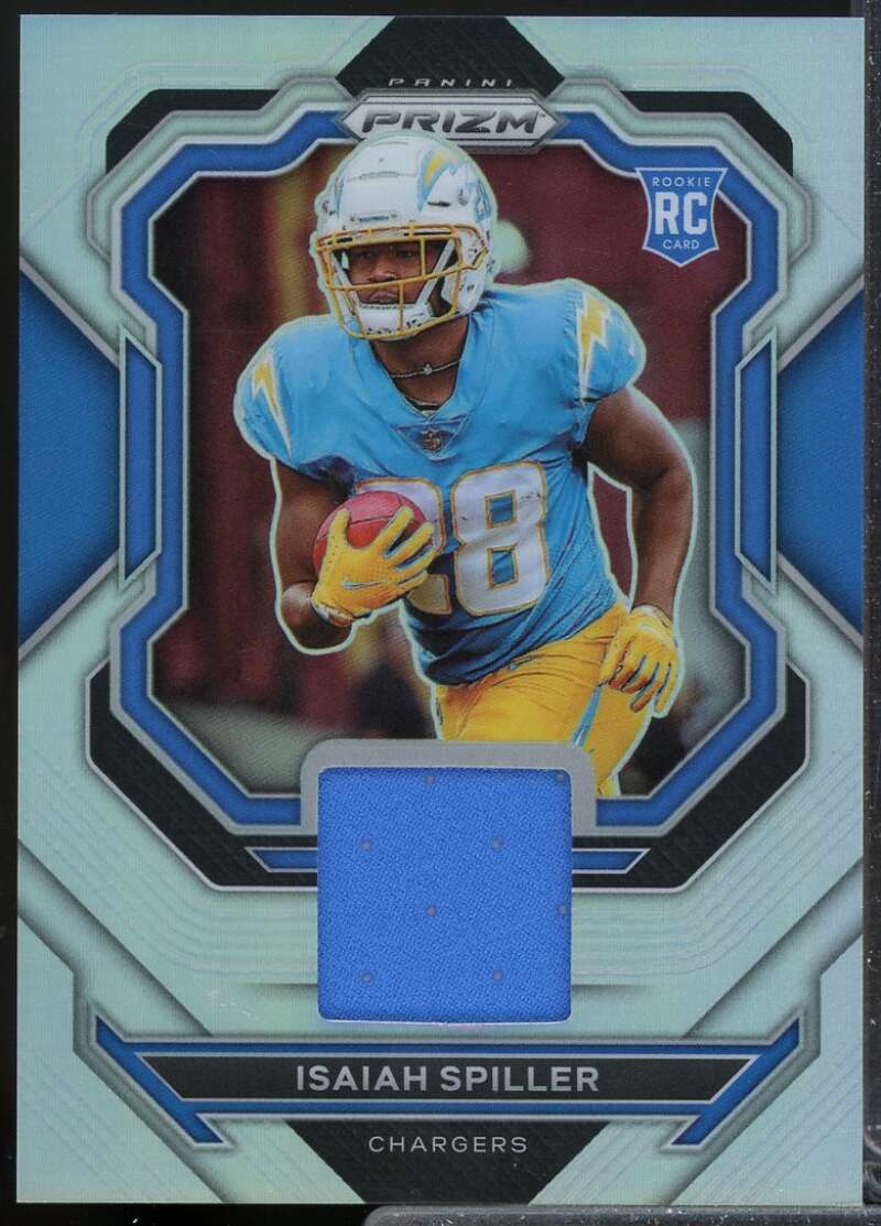 Isaiah Spiller Card 2022 Panini Prizm Premier Rookie Jerseys #28  Image 1
