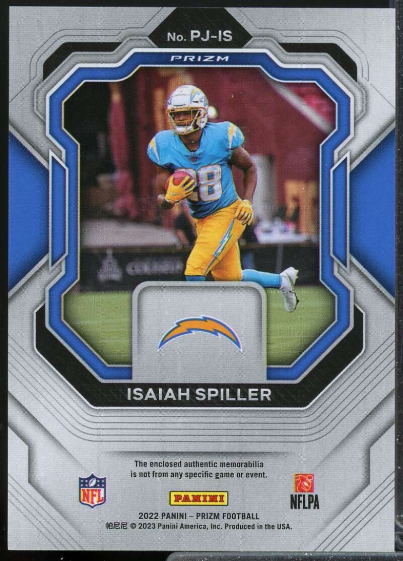 Isaiah Spiller Card 2022 Panini Prizm Premier Rookie Jerseys #28  Image 2