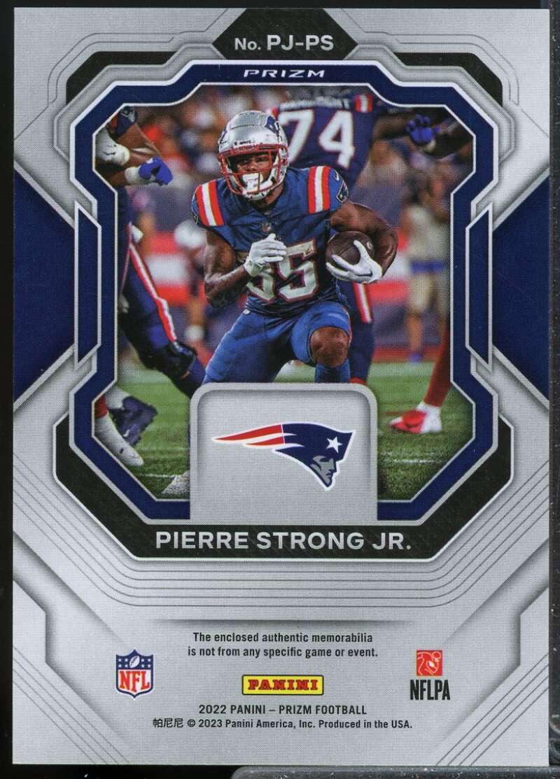 Pierre Strong Jr. Card 2022 Panini Prizm Premier Rookie Jerseys #29  Image 2
