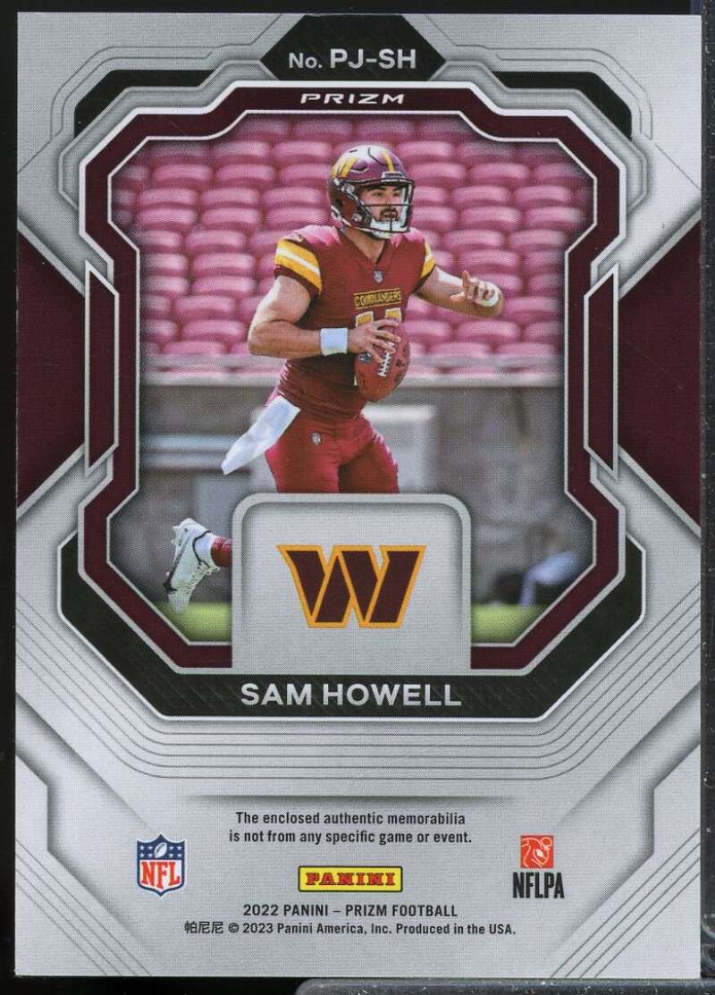 Sam Howell Card 2022 Panini Prizm Premier Rookie Jerseys #5  Image 2