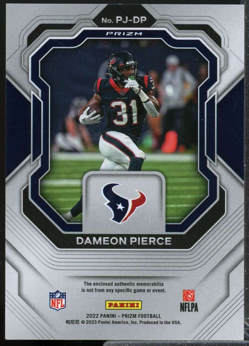 Dameon Pierce Card 2022 Panini Prizm Premier Rookie Jerseys #27  Image 2