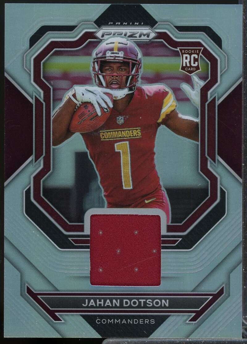 Jahan Dotson Card 2022 Panini Prizm Premier Rookie Jerseys #10  Image 1
