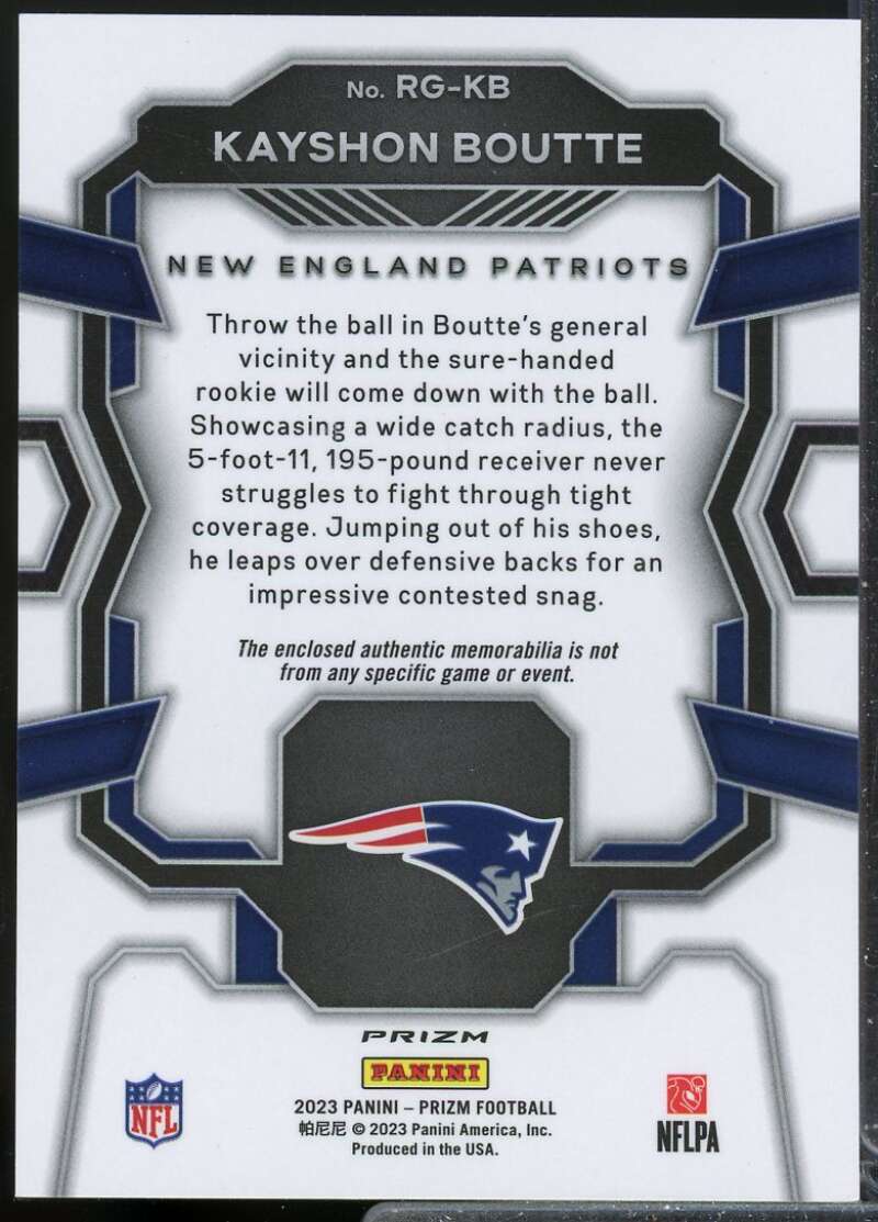 Kayshon Boutte 2023 Panini Prizm Rookie Gear Jersey Prizms Neon Green Pulsar #28  Image 2