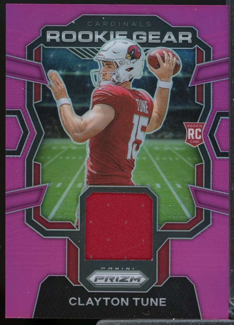Clayton Tune Card 2023 Panini Prizm Rookie Gear Jersey Prizms Pink #27  Image 1