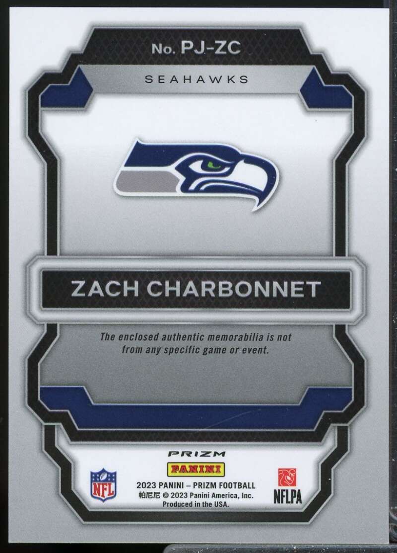 Zach Charbonnet Card 2023 Panini Prizm Premier Rookie Jerseys #8  Image 2