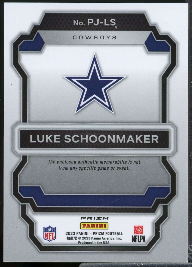 Luke Schoonmaker 2023 Panini Prizm Premier Rookie Jerseys Neon Green Pulsar #22  Image 2