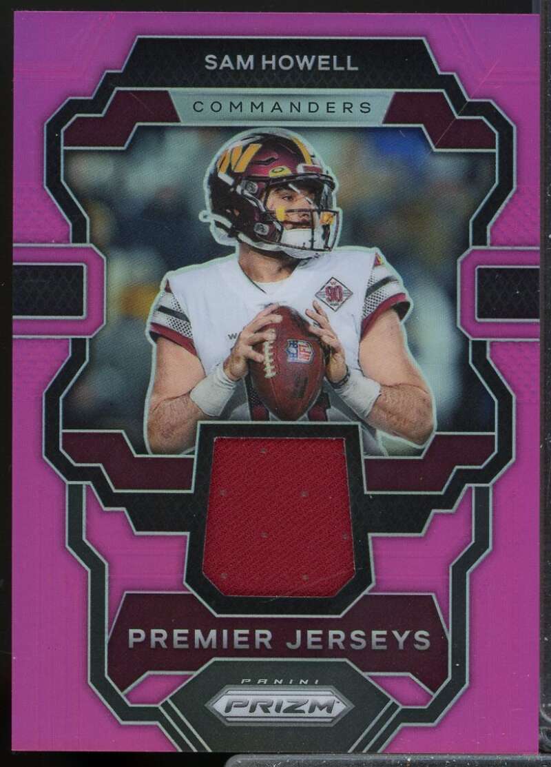 Sam Howell Card 2023 Panini Prizm Premier Jerseys Pink #28  Image 1