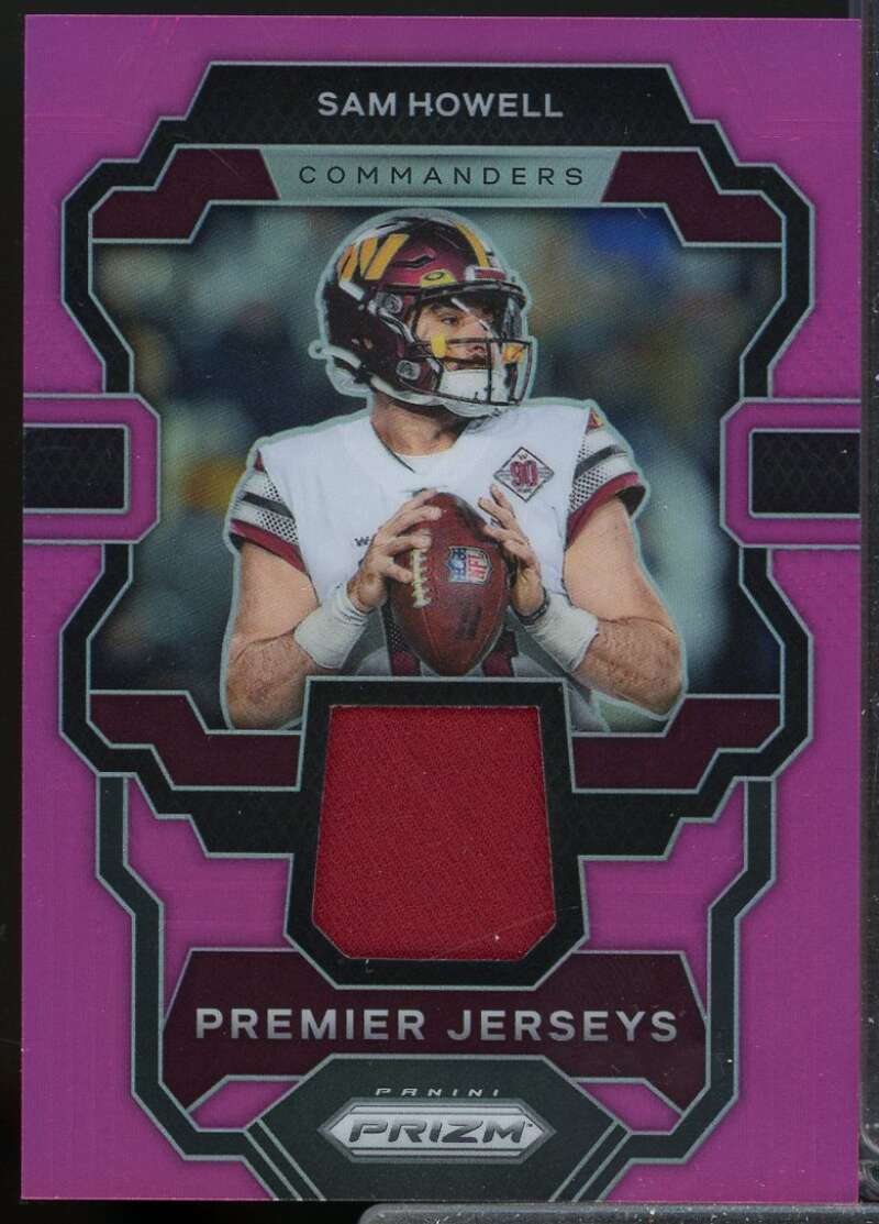 Sam Howell Card 2023 Panini Prizm Premier Jerseys Pink #28  Image 1