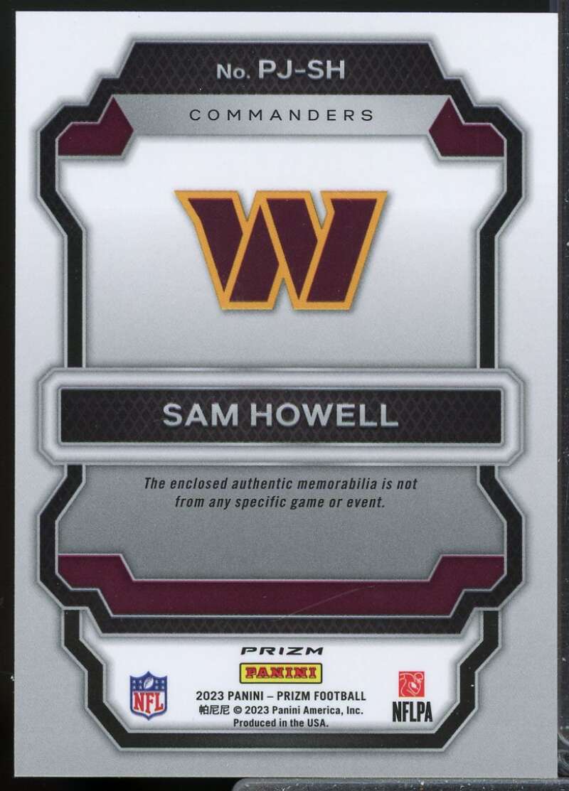 Sam Howell Card 2023 Panini Prizm Premier Jerseys Pink #28  Image 2