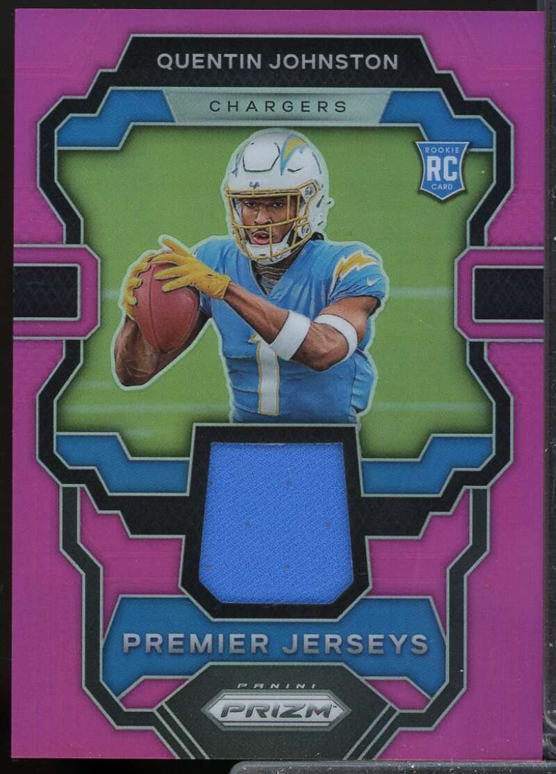 Quentin Johnston Card 2023 Panini Prizm Premier Rookie Jerseys Pink #12  Image 1