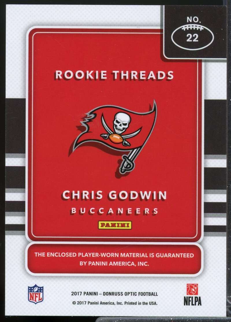 Chris Godwin Card 2017 Donruss Optic Rookie Threads Jersey #22  Image 2
