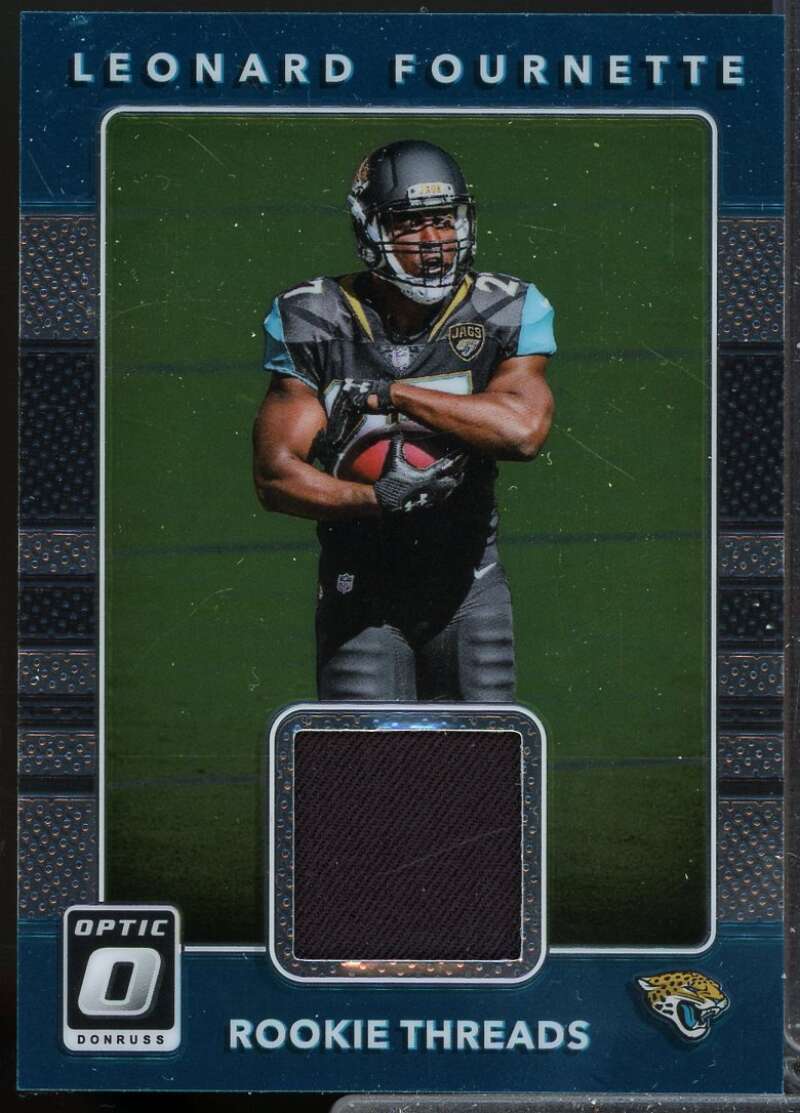 Leonard Fournette Card 2017 Donruss Optic Rookie Threads Jersey #2  Image 1