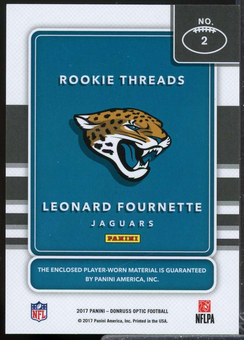 Leonard Fournette Card 2017 Donruss Optic Rookie Threads Jersey #2  Image 2