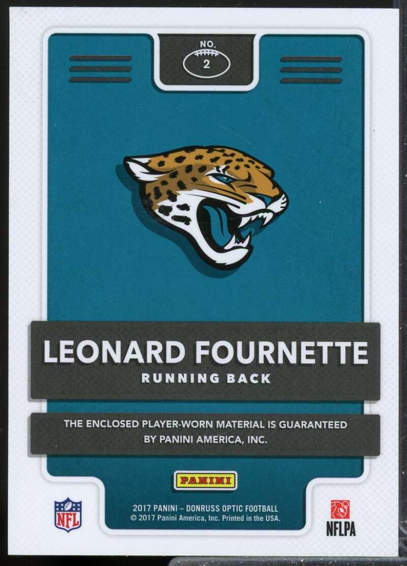 Leonard Fournette Card 2017 Donruss Optic Rookie Phenom Jerseys #2  Image 2