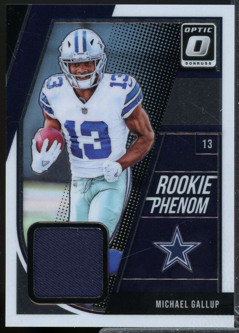 Michael Gallup Card 2018 Donruss Optic Rookie Phenoms Jerseys #21  Image 1