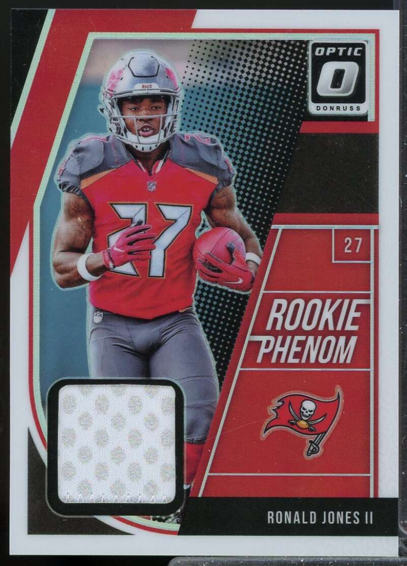 Ronald Jones II Card 2018 Donruss Optic Rookie Phenoms Jerseys Prime #10  Image 1